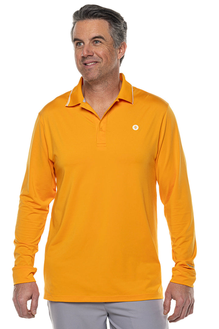 Men's Erodym Long Sleeve Golf Polo | Apricot Crush