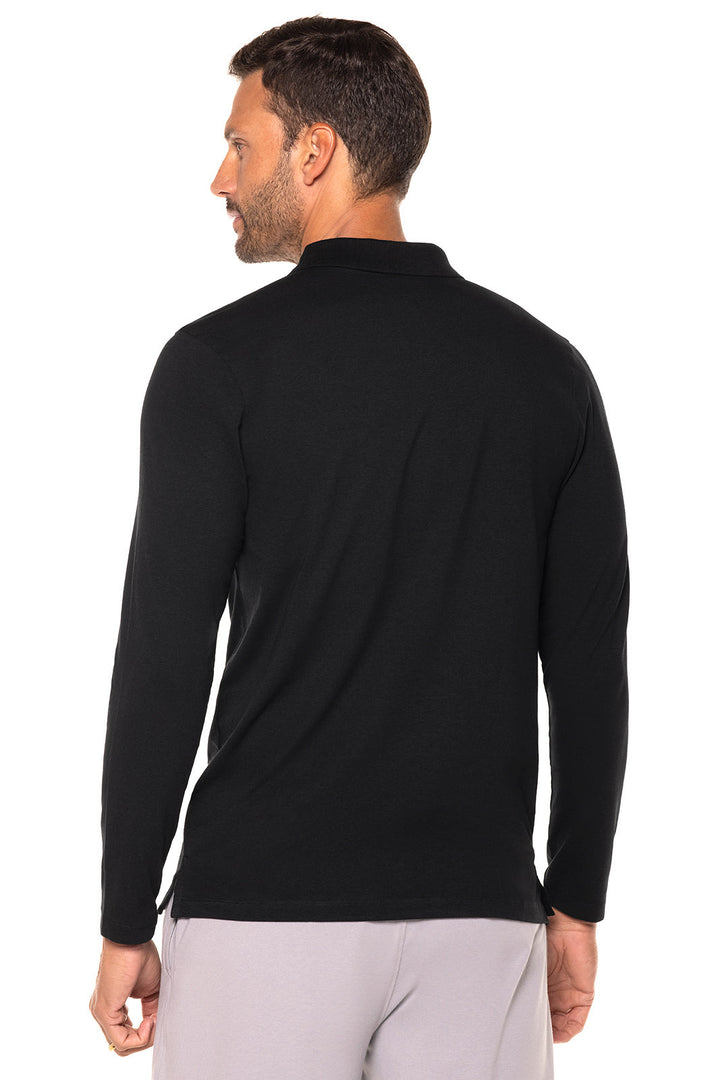 Men's Coppitt Long Sleeve Weekend Polo | Black