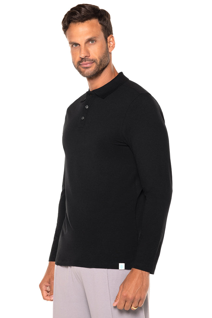 Men's Coppitt Long Sleeve Weekend Polo | Black