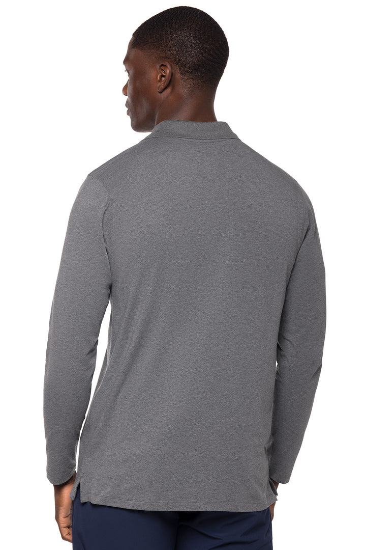 Men's Coppitt Long Sleeve Weekend Polo  | Charcoal Heather