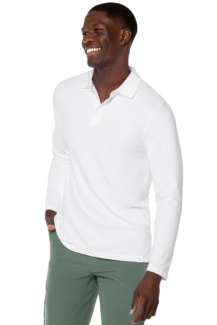 Men's Coppitt Long Sleeve Weekend Polo | White