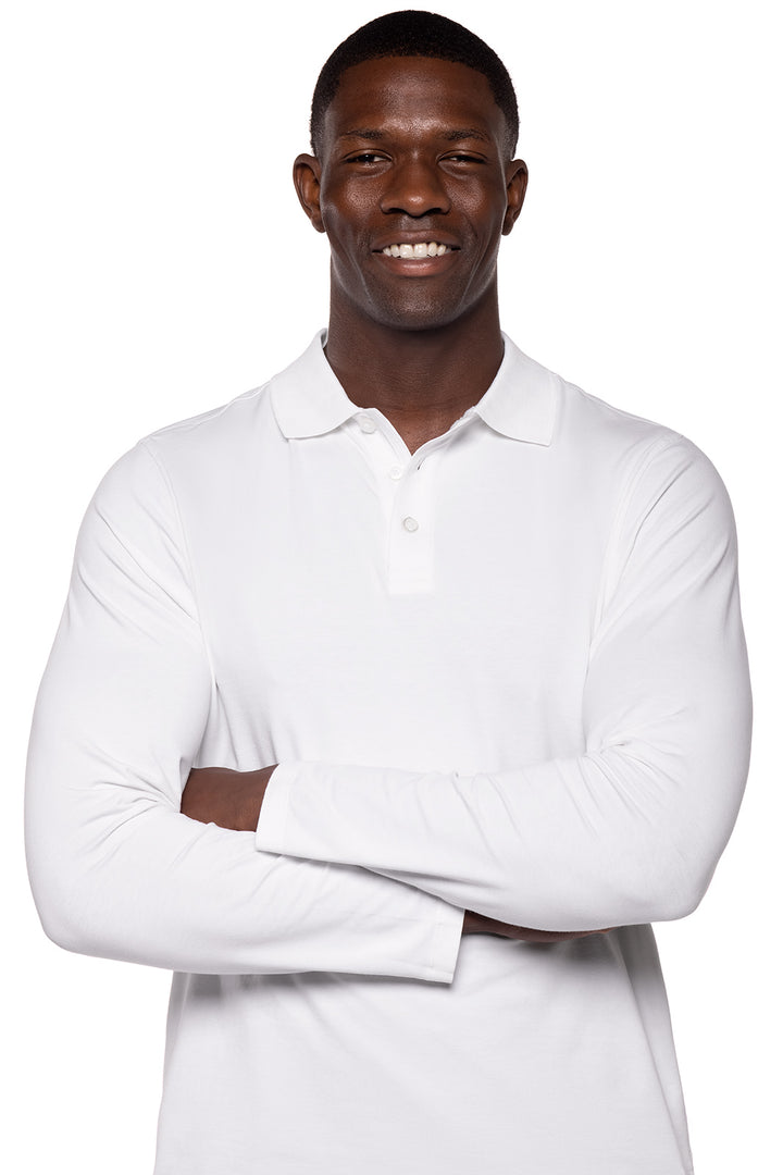 Men's Coppitt Long Sleeve Weekend Polo | White