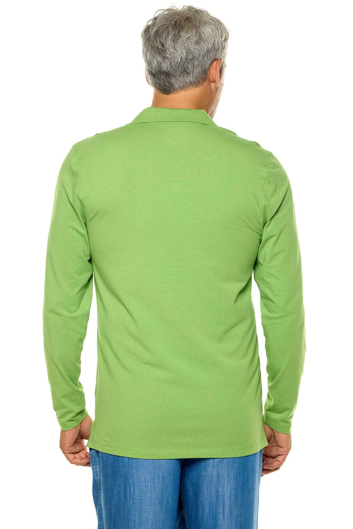 Men's Coppitt Long Sleeve Weekend Polo | Soft Fern