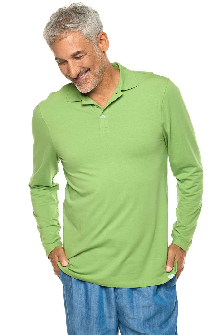 Men's Coppitt Long Sleeve Weekend Polo | Soft Fern