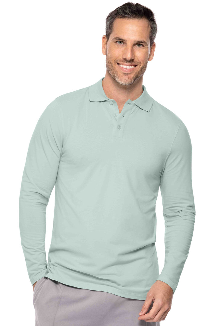 Men's Coppitt Long Sleeve Weekend Polo | Misty Aqua