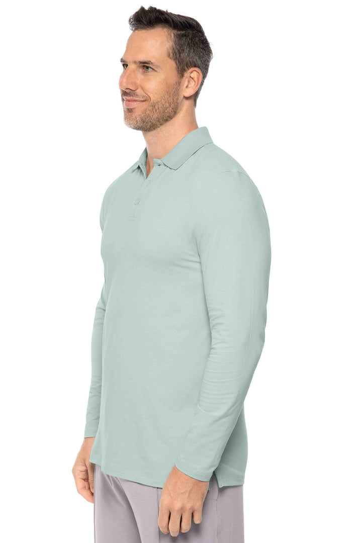 Men's Coppitt Long Sleeve Weekend Polo | Misty Aqua