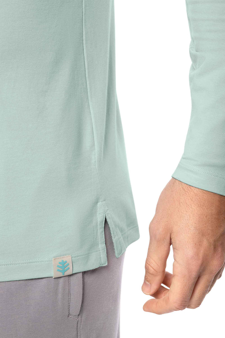 Men's Coppitt Long Sleeve Weekend Polo | Misty Aqua