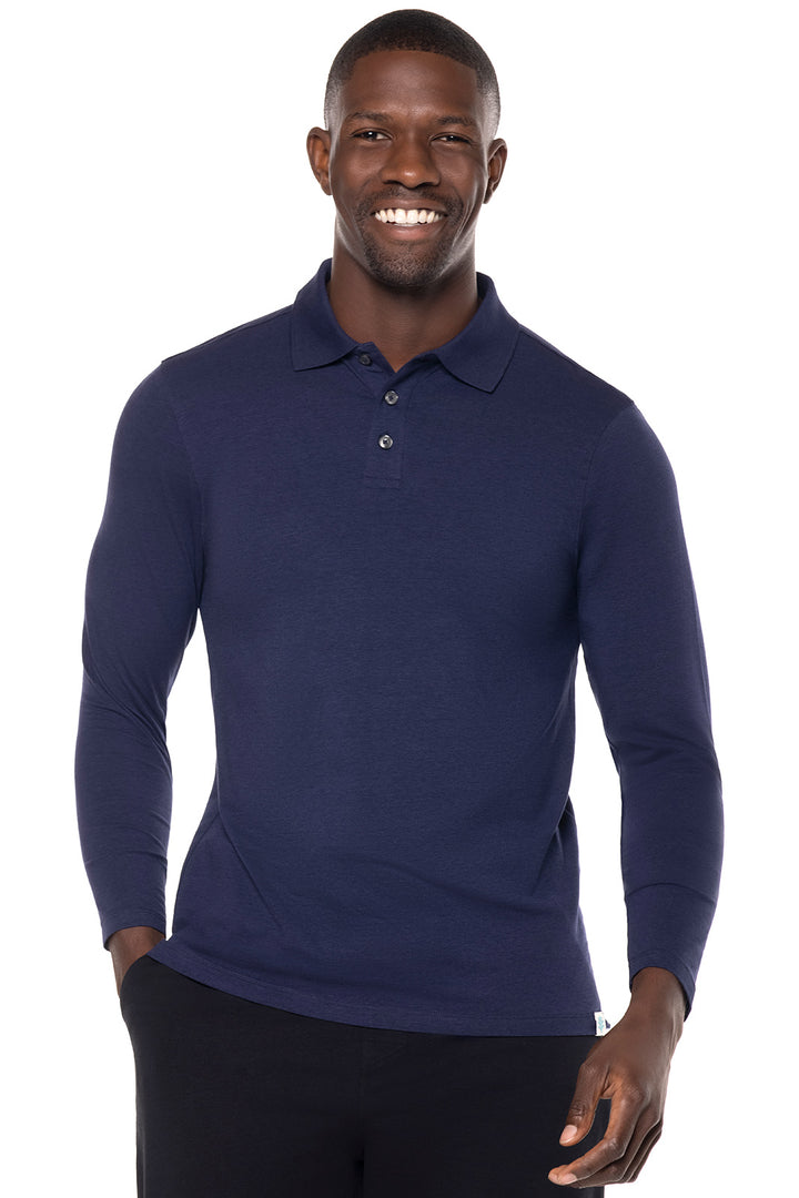 Men's Coppitt Long Sleeve Weekend Polo | Navy