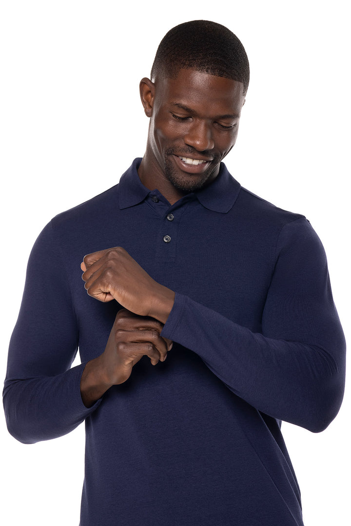 Men's Coppitt Long Sleeve Weekend Polo | Navy