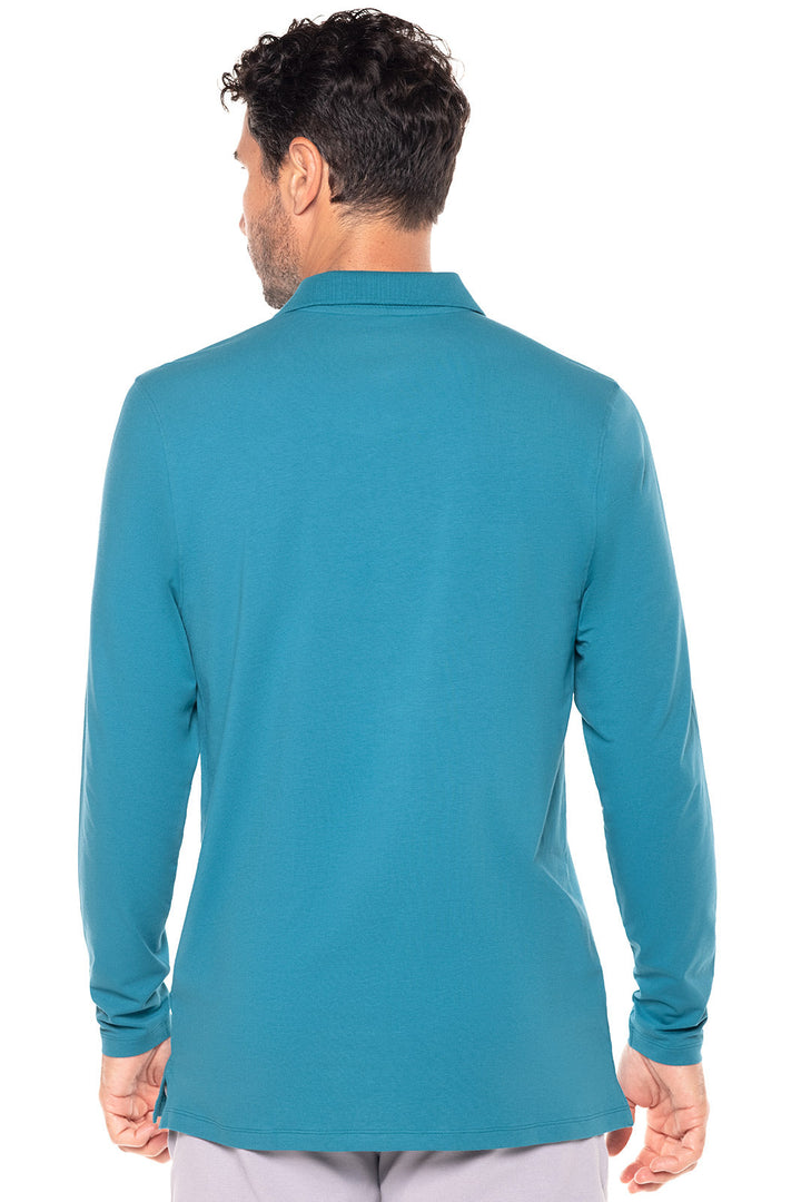 Men's Coppitt Long Sleeve Weekend Polo | Tahitian Teal