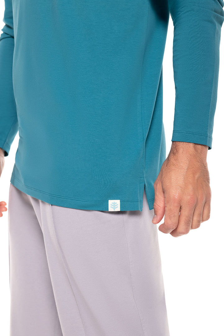 Men's Coppitt Long Sleeve Weekend Polo | Tahitian Teal