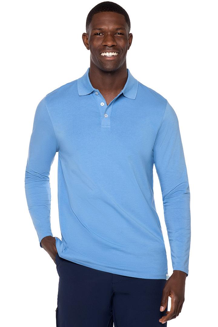 Men's Coppitt Long Sleeve Weekend Polo | Clear Sky Blue