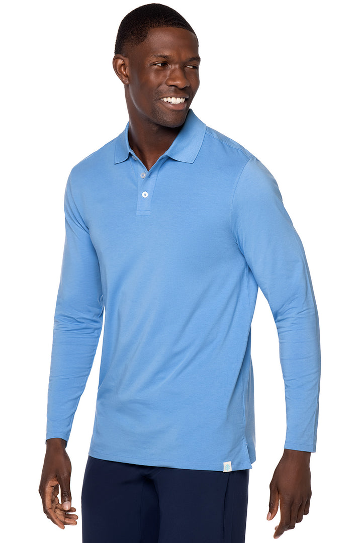 Men's Coppitt Long Sleeve Weekend Polo | Clear Sky Blue