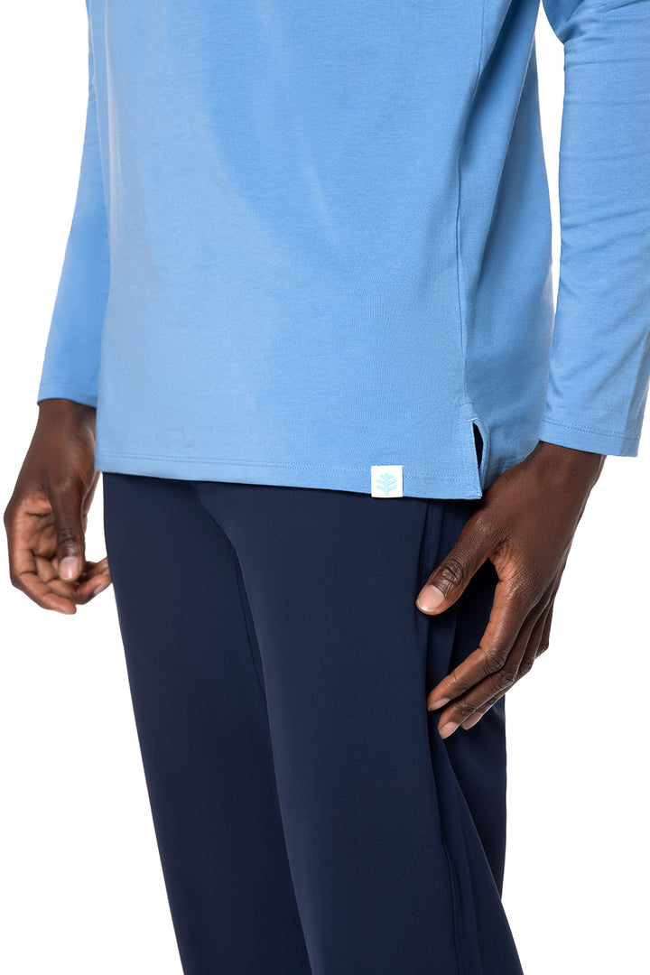 Men's Coppitt Long Sleeve Weekend Polo | Clear Sky Blue