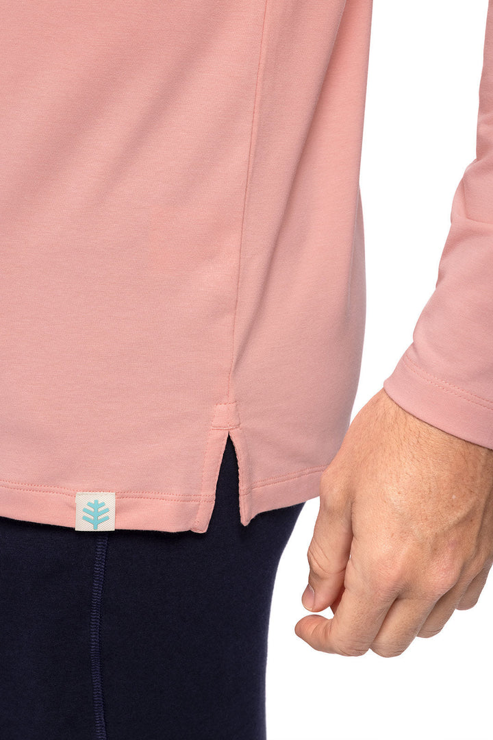 Men's Coppitt Long Sleeve Weekend Polo | Peachy Pink