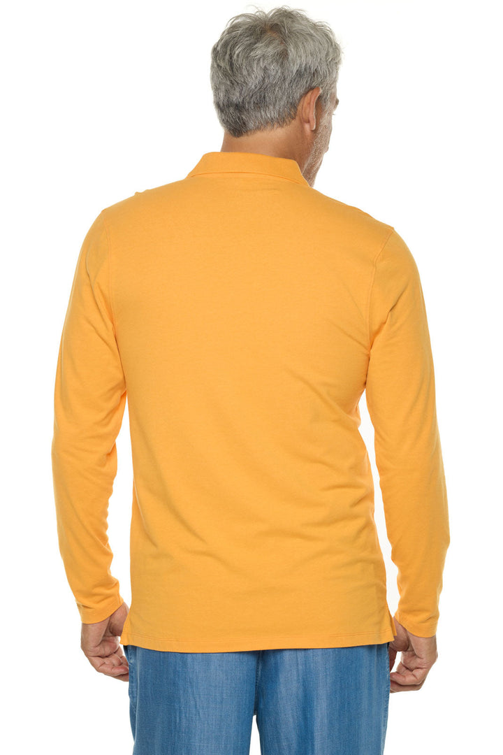 Men's Coppitt Long Sleeve Weekend Polo | Apricot Crush