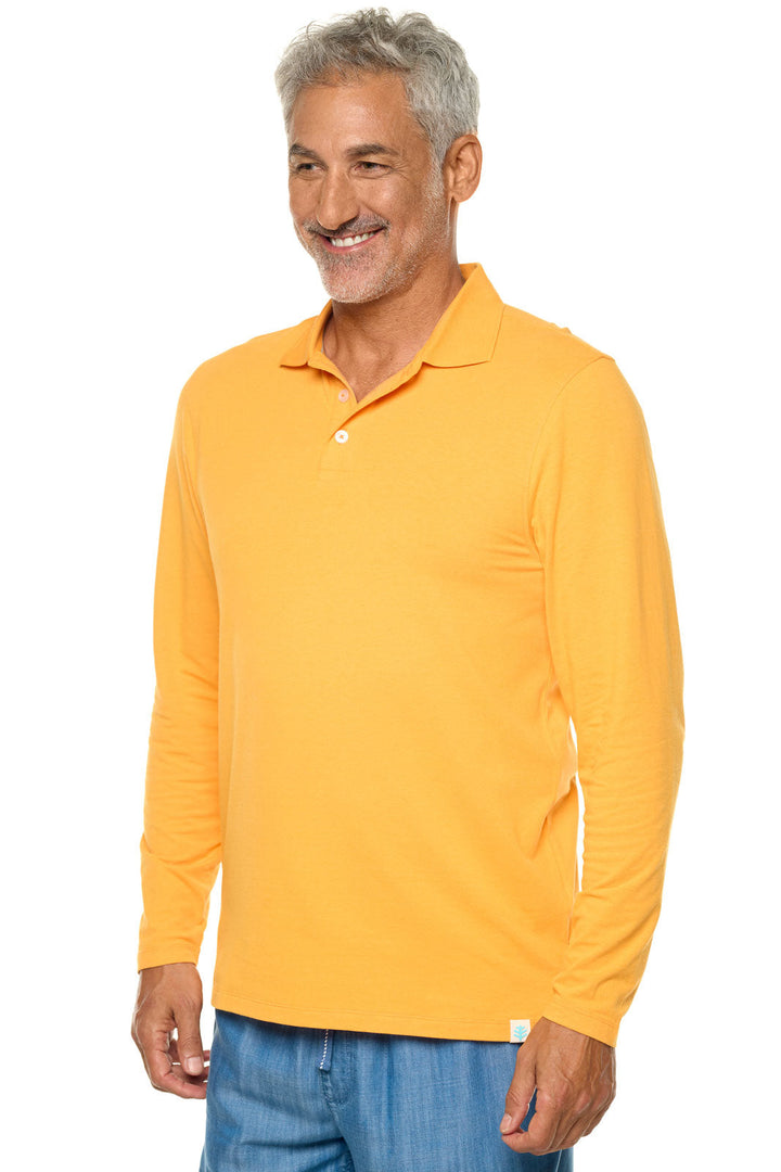 Men's Coppitt Long Sleeve Weekend Polo | Apricot Crush