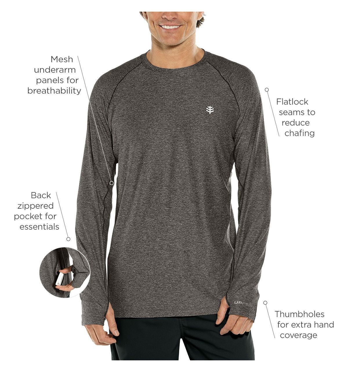 Men's Agility Long Sleeve Performance T-Shirt UPF 50+