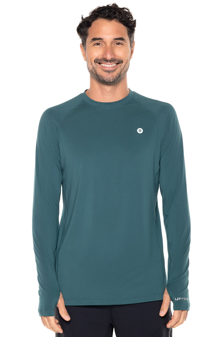 Men's Agility Long Sleeve Performance T-Shirt | Midnight Green