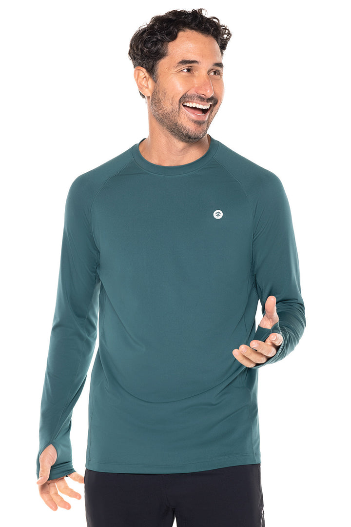 Men's Agility Long Sleeve Performance T-Shirt | Midnight Green