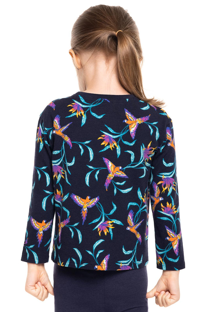 Toddler Coco Plum Everyday Long Sleeve T-Shirt | Navy Birds of Paradise