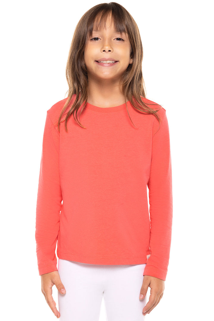 Kid's Coco Plum Everyday Long Sleeve T-Shirt | Vivid Coral