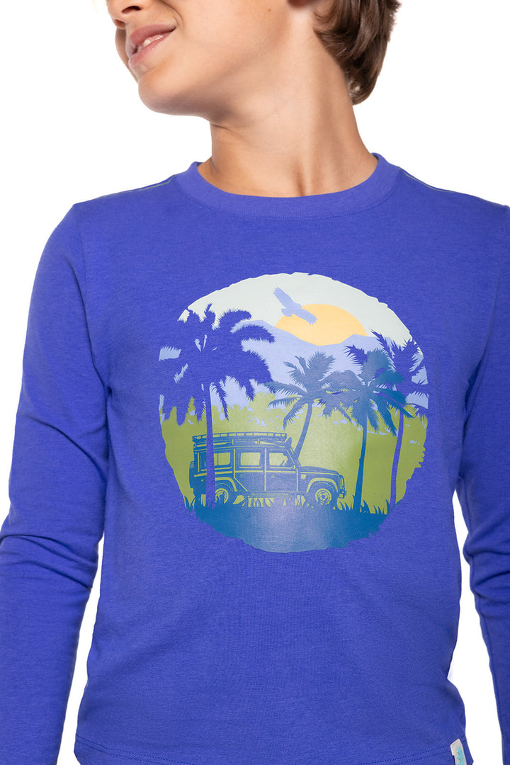 Kid's Coco Plum Everyday Long Sleeve Graphic T-Shirt | Baja Blue