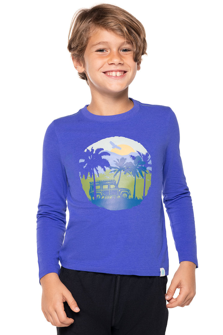 Kid's Coco Plum Everyday Long Sleeve Graphic T-Shirt | Baja Blue