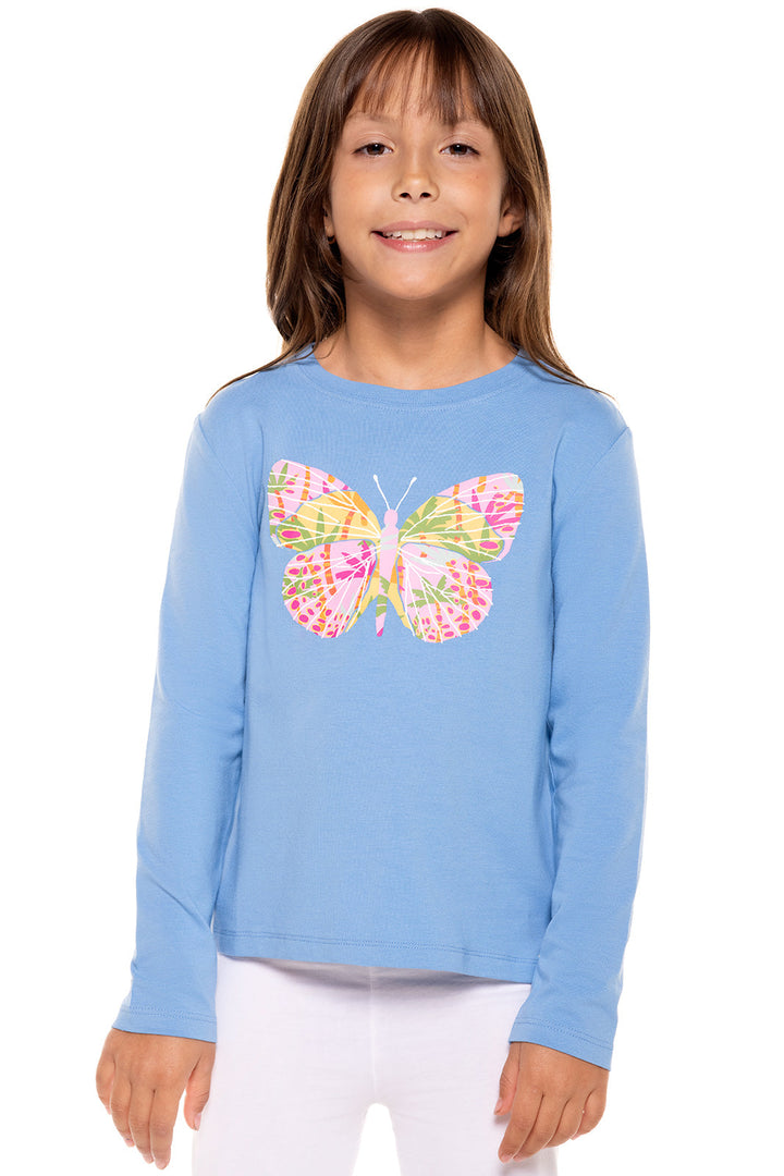 Kid's Coco Plum Everyday Long Sleeve Graphic T-Shirt | Clear Sky Blue