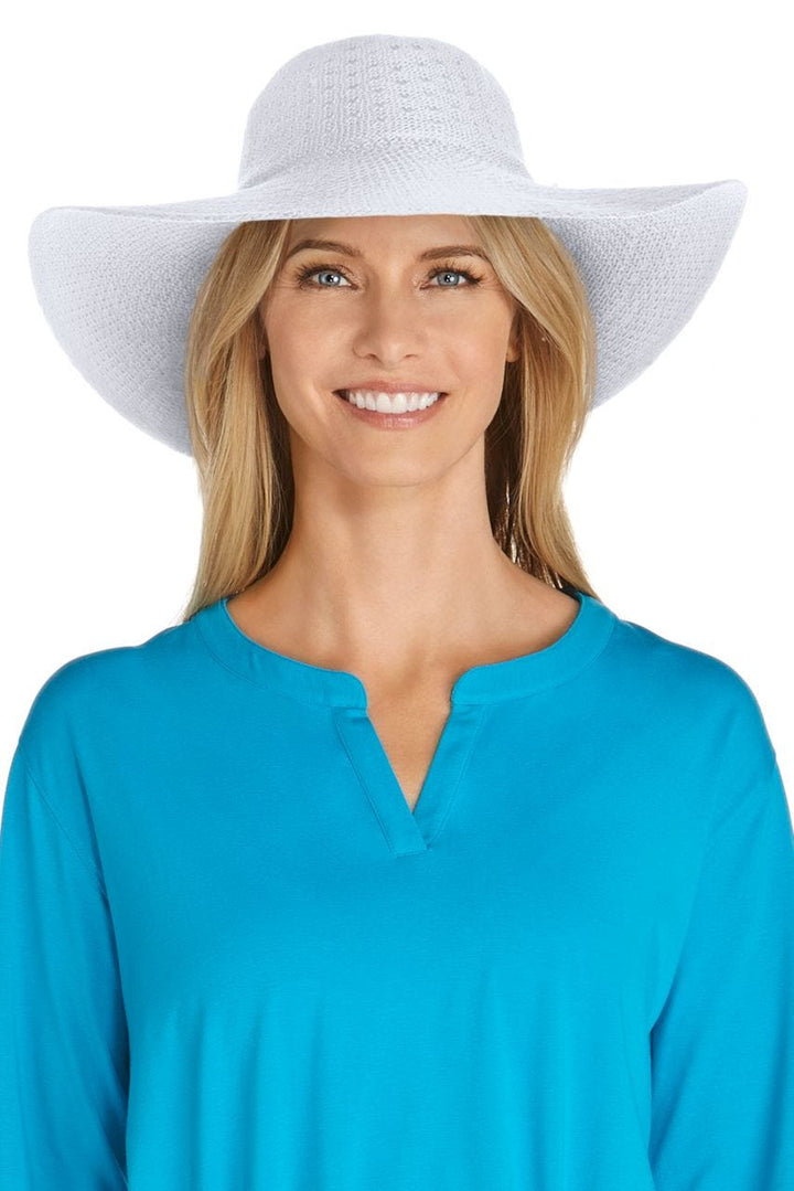 Women's Perla Packable Wide Brim Hat | White