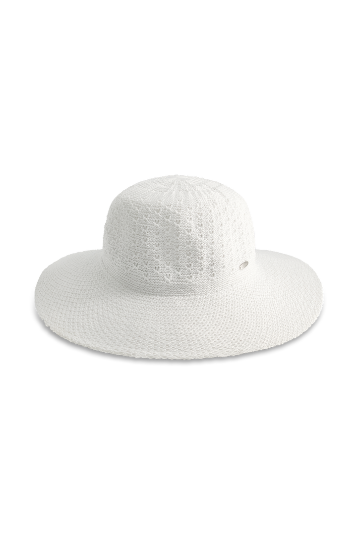 Women's Perla Packable Wide Brim Hat | White