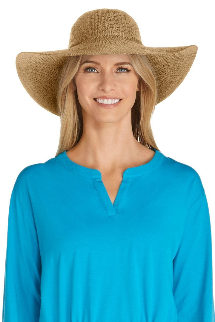 Perla Packable Wide Brim Hat | Tan