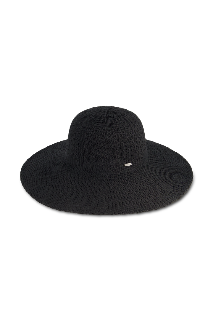 Women's Perla Packable Wide Brim Hat | Black