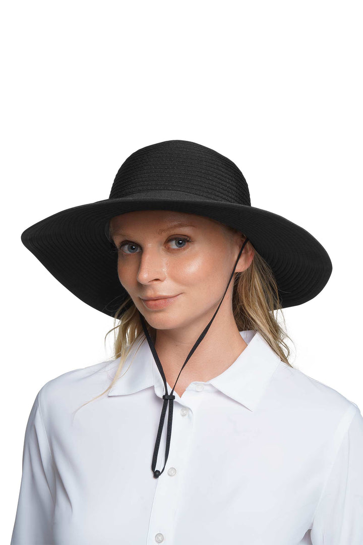 Shelly Shapeable Travel Sun Hat | Black