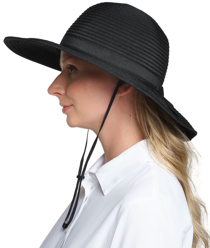 Women's Shelly Shapeable Travel Sun Hat | Black