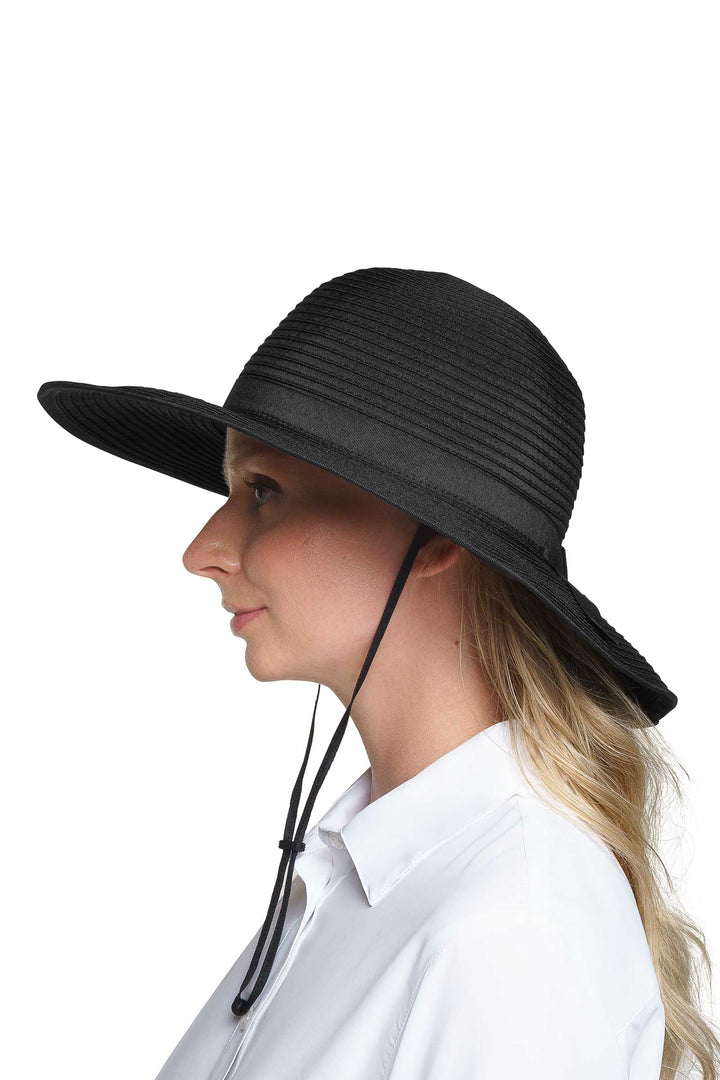 Shelly Shapeable Travel Sun Hat | Black