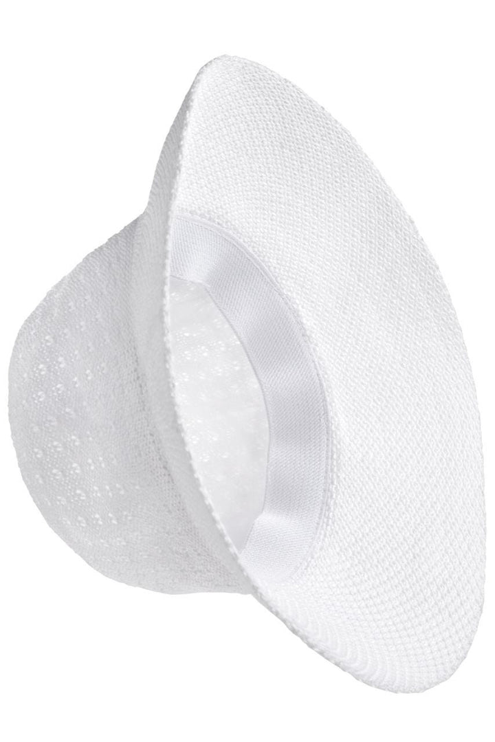 Coolibar Women's Etta Shapeable Sun Catcher Hat UPF 50+, White/Carbon Travel Medallion / One Size