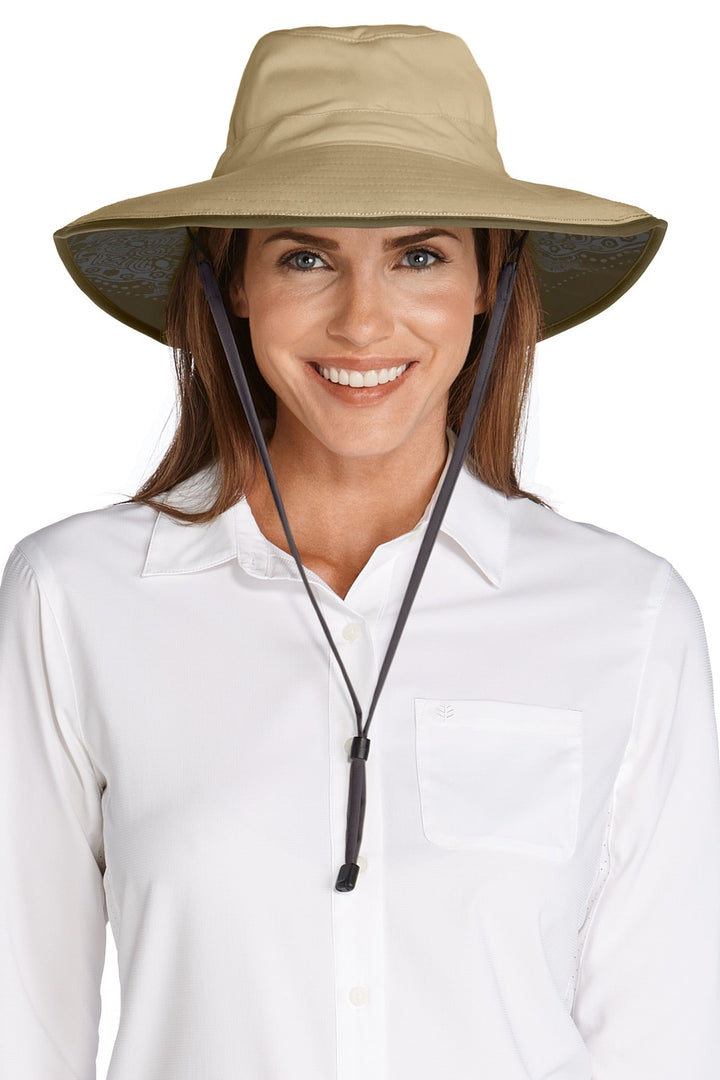 Women's Etta Shapeable Sun Catcher Hat | Tan/Khaki Travel Medallion