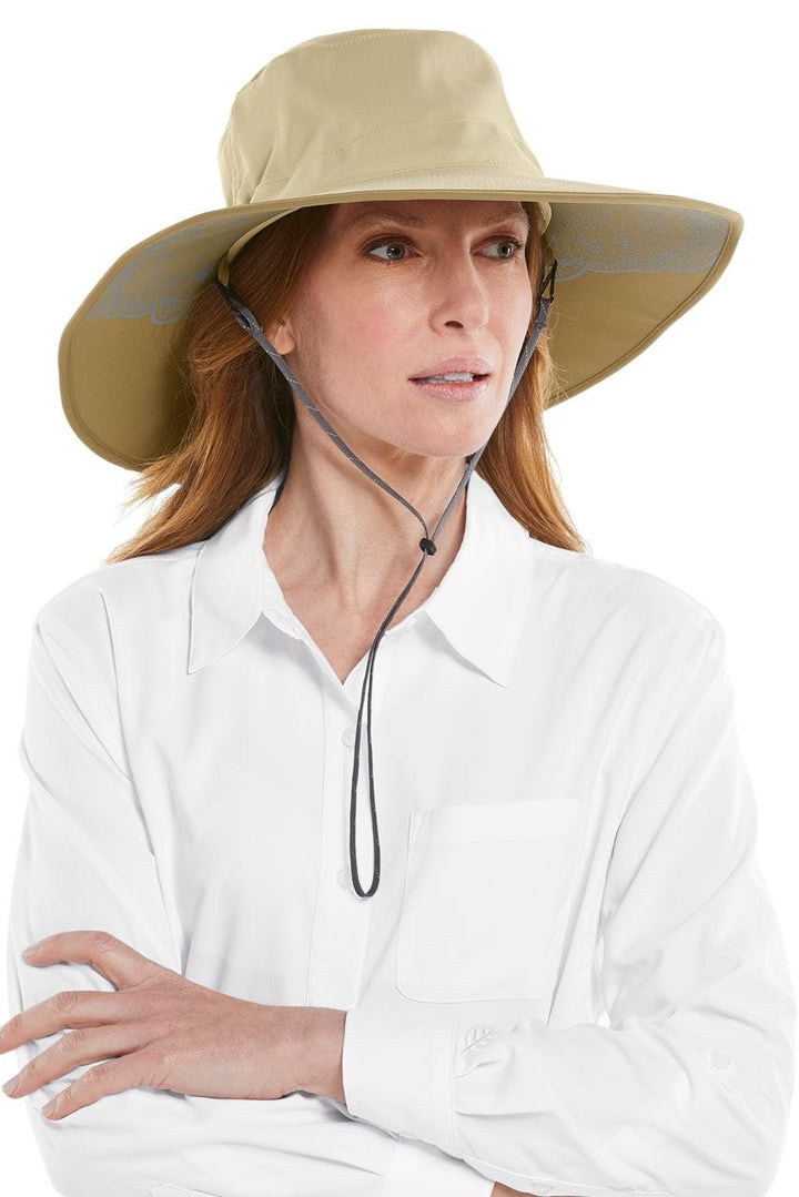 Women's Etta Shapeable Sun Catcher Hat | Tan/Khaki Travel Medallion