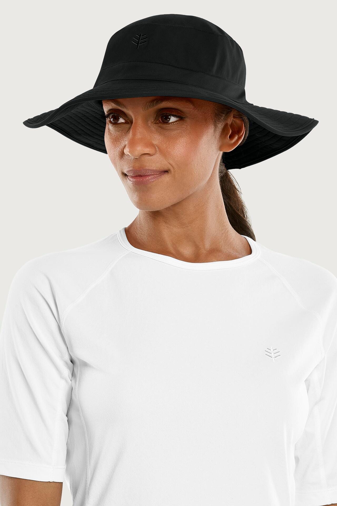 Coolibar Women's Brighton Chlorine Resistant Bucket Hat UPF 50+, Tropical Mint / S/M