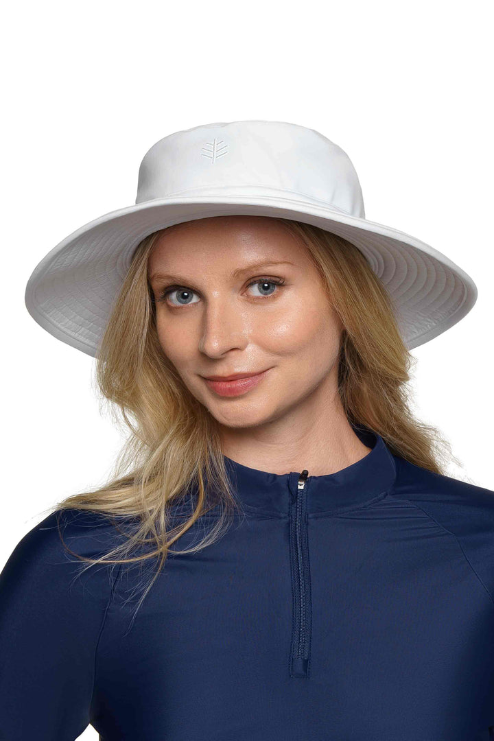 Unisex Brighton Chlorine Resistant Bucket Hat | White