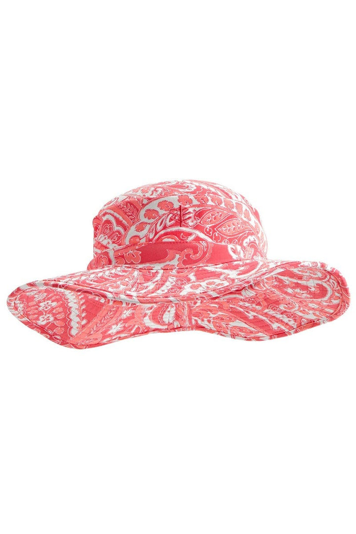 Unisex Brighton Chlorine Resistant Bucket Hat | Radiant Coral Summertime Paisley