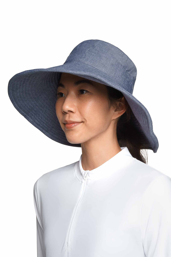 Brittany Beach Hat | Denim Blue Chambray