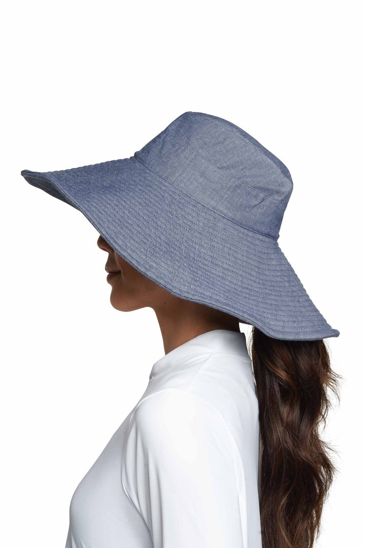 Brittany Beach Hat | Denim Blue Chambray