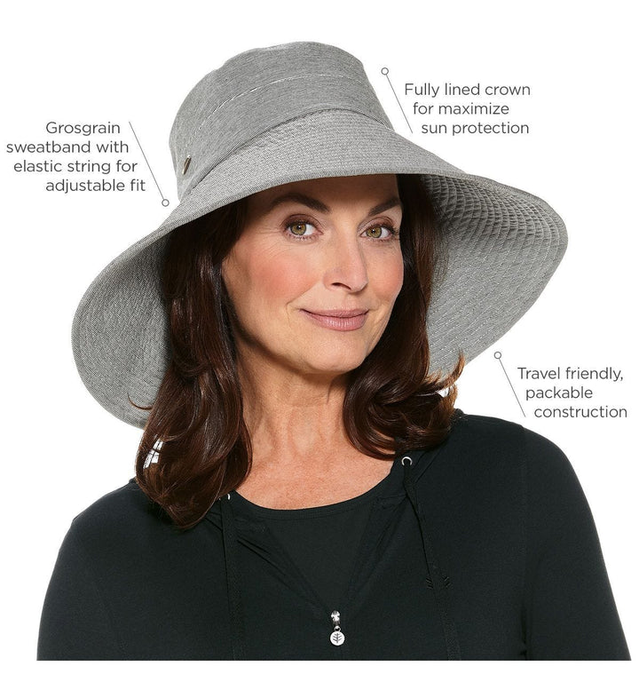 Women's Brittany Beach Hat | Black/White