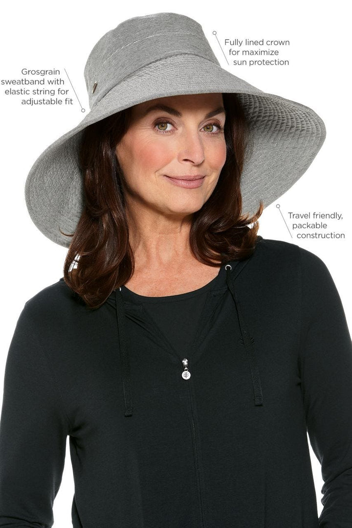 Women's Brittany Beach Hat | Black/White