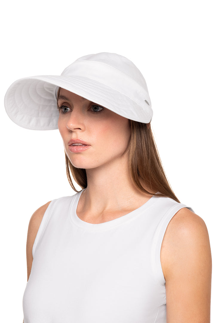 Bel Aire Zip-Off Sun Visor | White