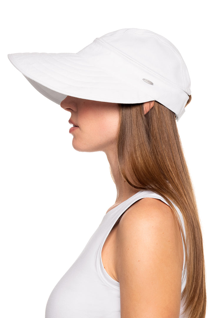 Bel Aire Zip-Off Sun Visor | White