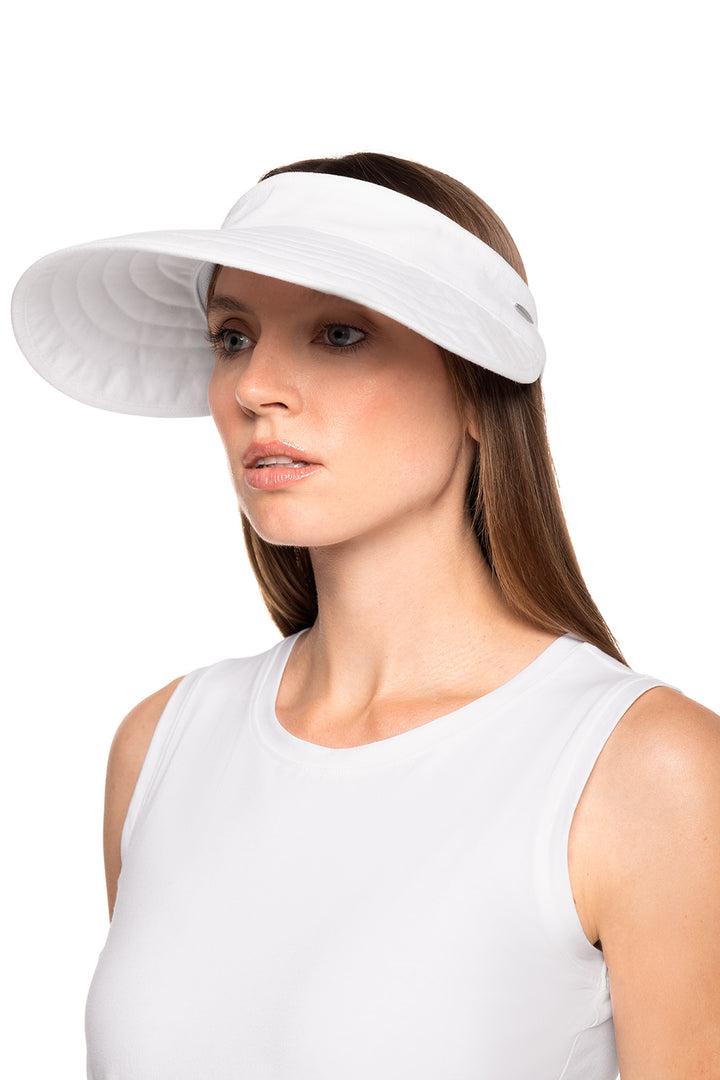 Bel Aire Zip-Off Sun Visor | White