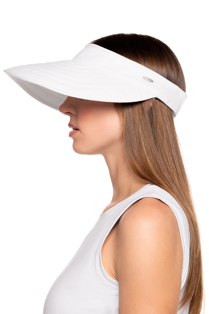 Bel Aire Zip-Off Sun Visor | White